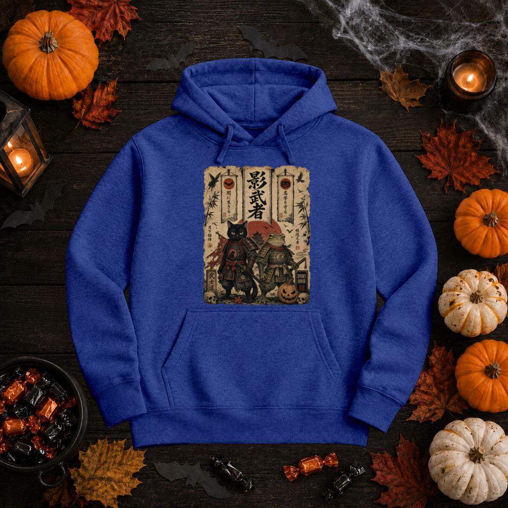 Vintage Halloween Animal Samurai Hoodie
