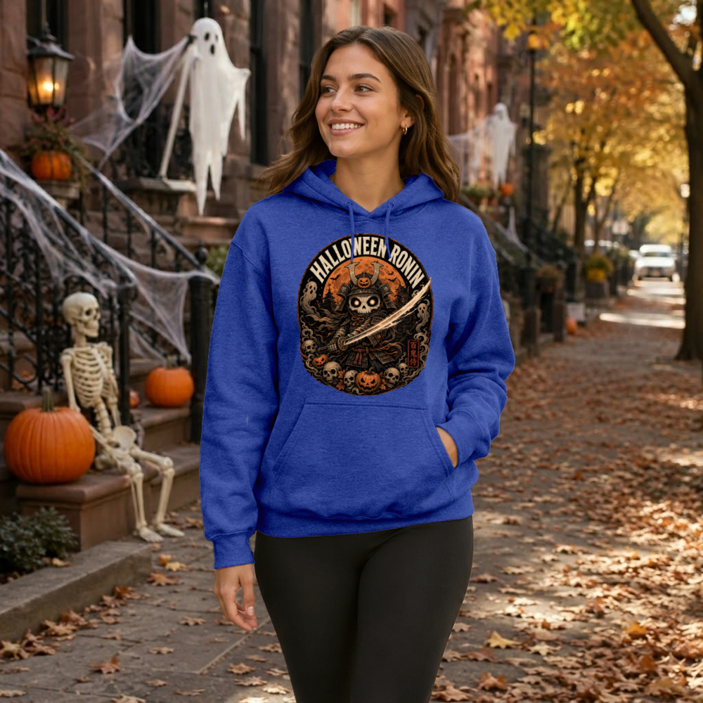 Halloween Ronin Vintage Skull Hoodie