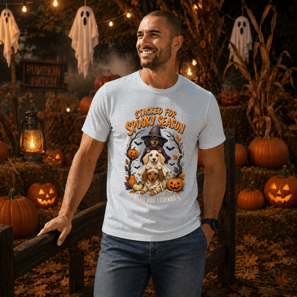 Stacked for Spooky Season Dachshund T-Shirt