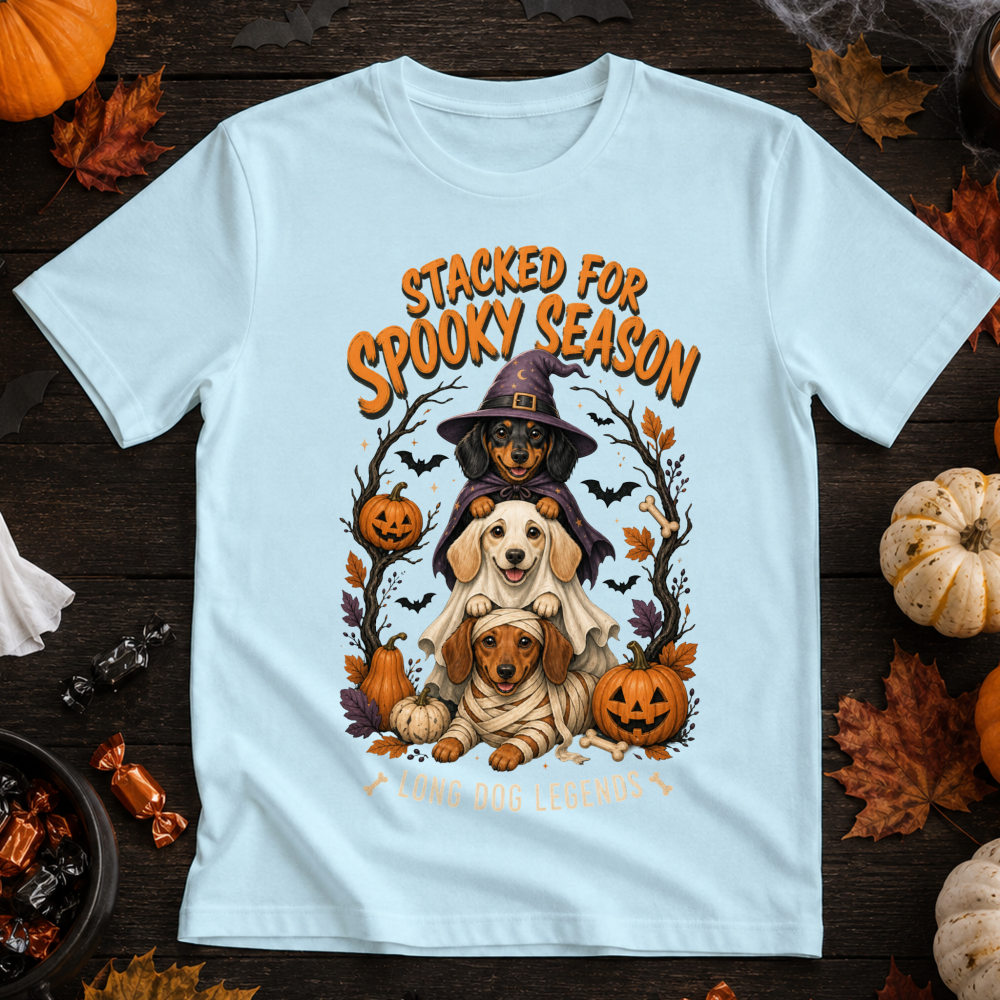 Stacked for Spooky Season Dachshund T-Shirt