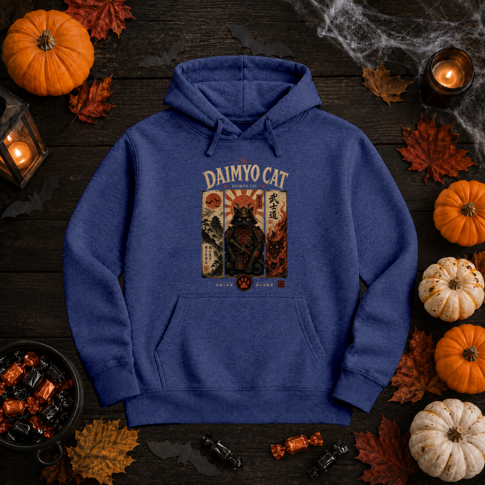 Daimyo Cat Halloween Samurai Hoodie