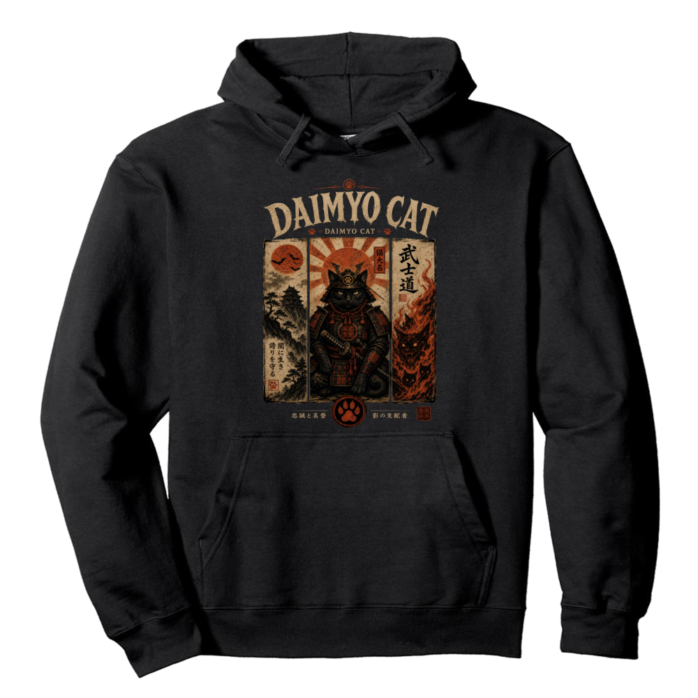 Daimyo Cat Halloween Samurai Hoodie