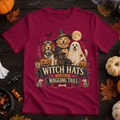 Witch Hats Wagging Tails Vintage Dog T-Shirt