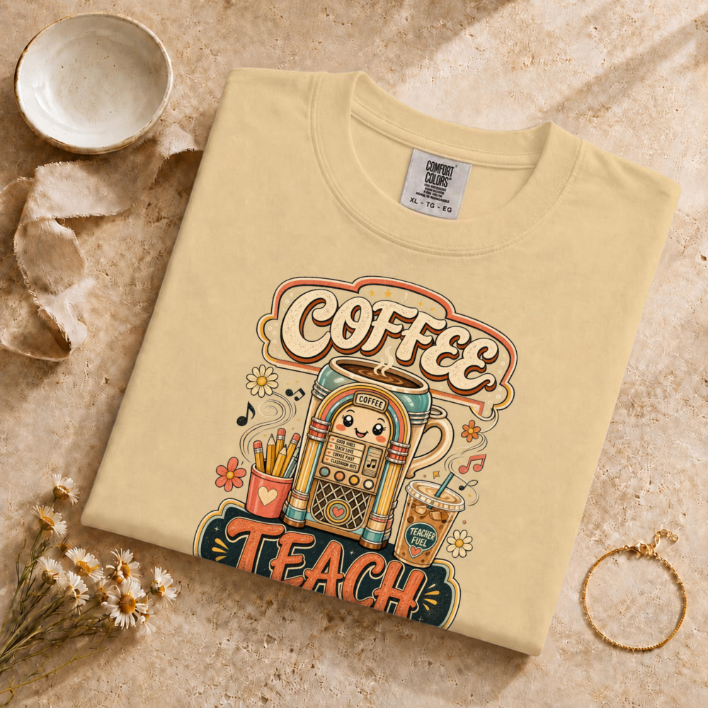 Coffee Teach Repeat T-Shirt