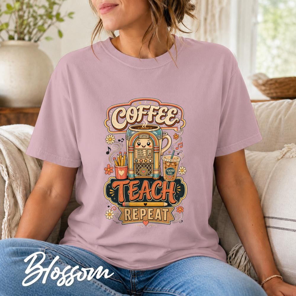 Coffee Teach Repeat T-Shirt