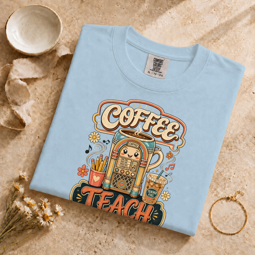 Coffee Teach Repeat T-Shirt
