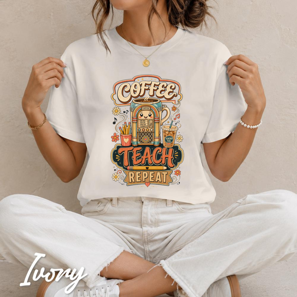 Coffee Teach Repeat T-Shirt