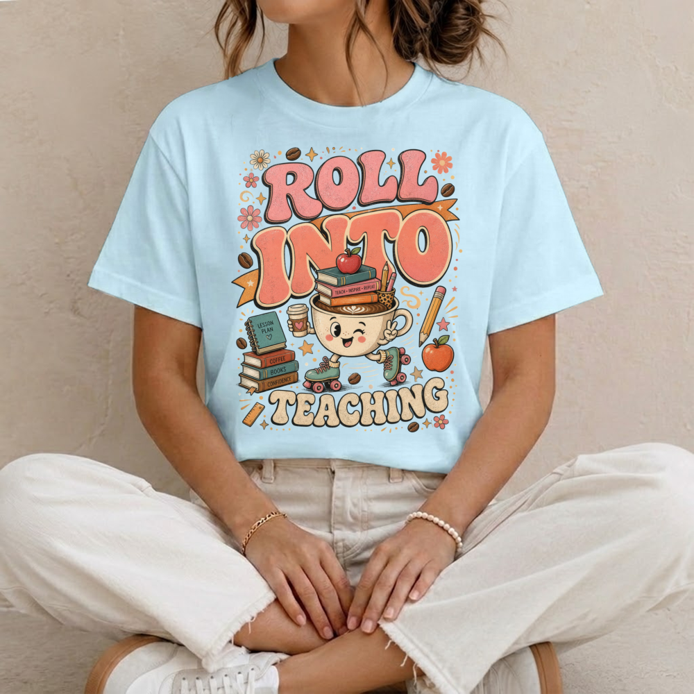 Coffee Teach Repeat Classroom Mug T-Shirt
