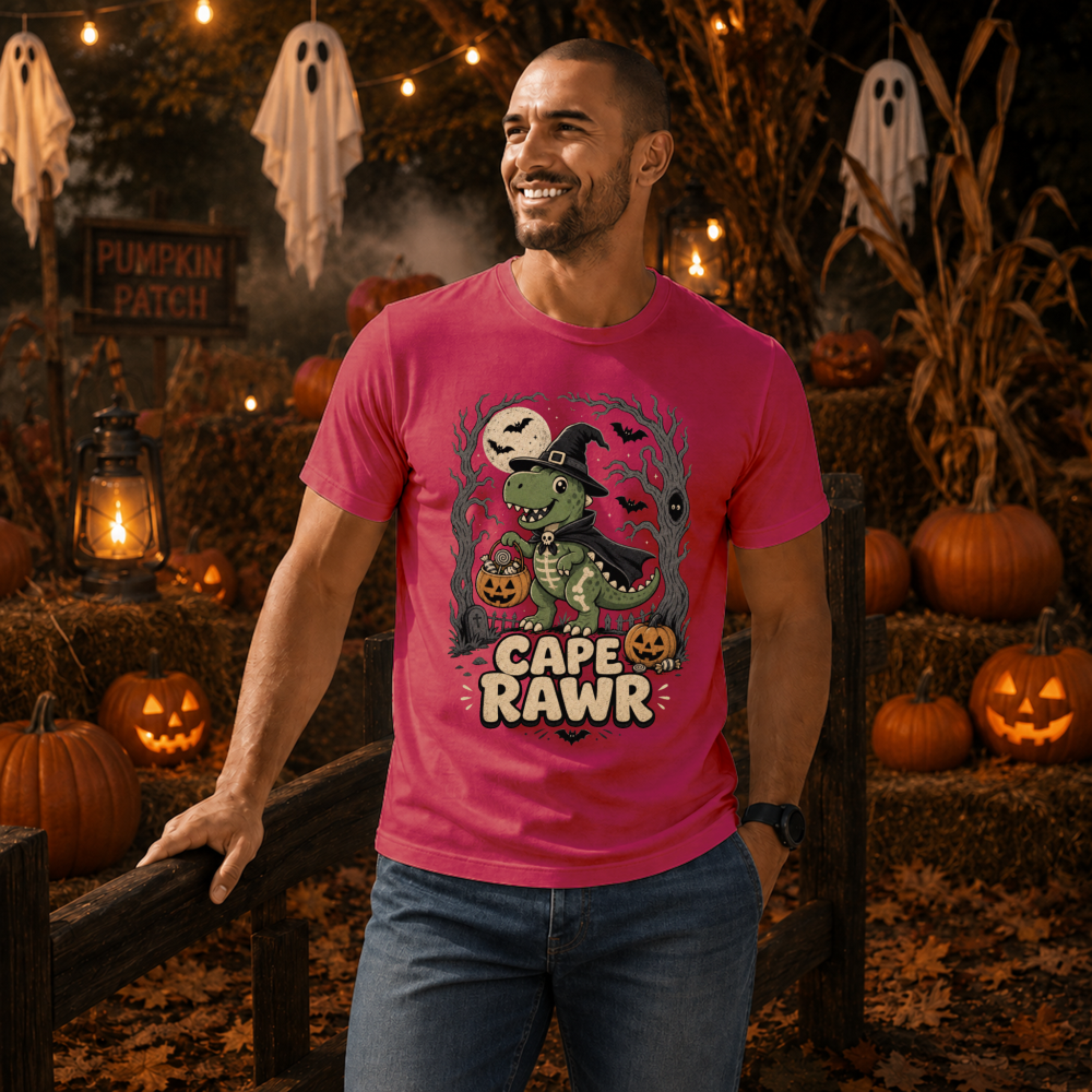 Cape Rawr Halloween Dinosaur T-Shirt