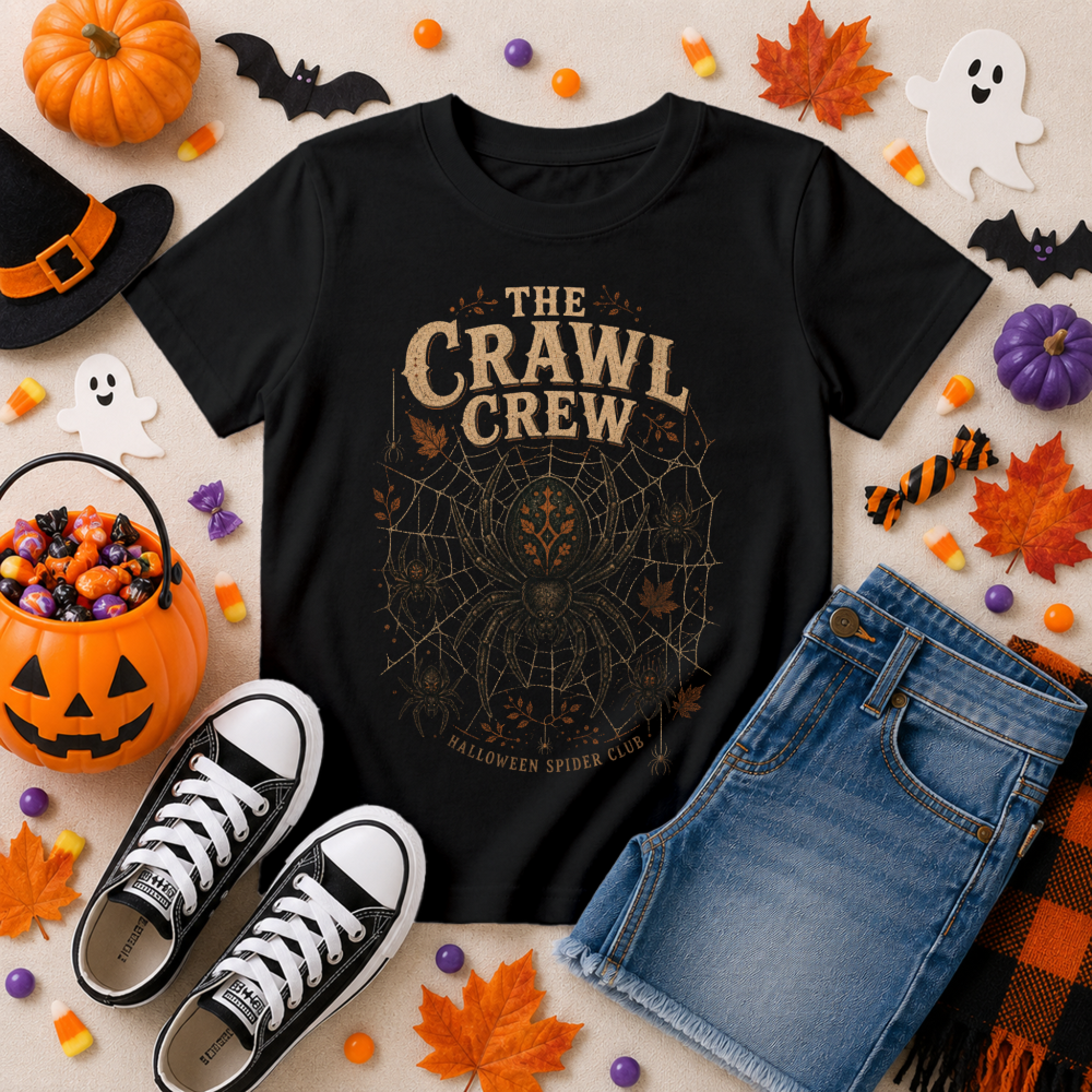 The Crawl Crew Vintage Spider Youth T-Shirt