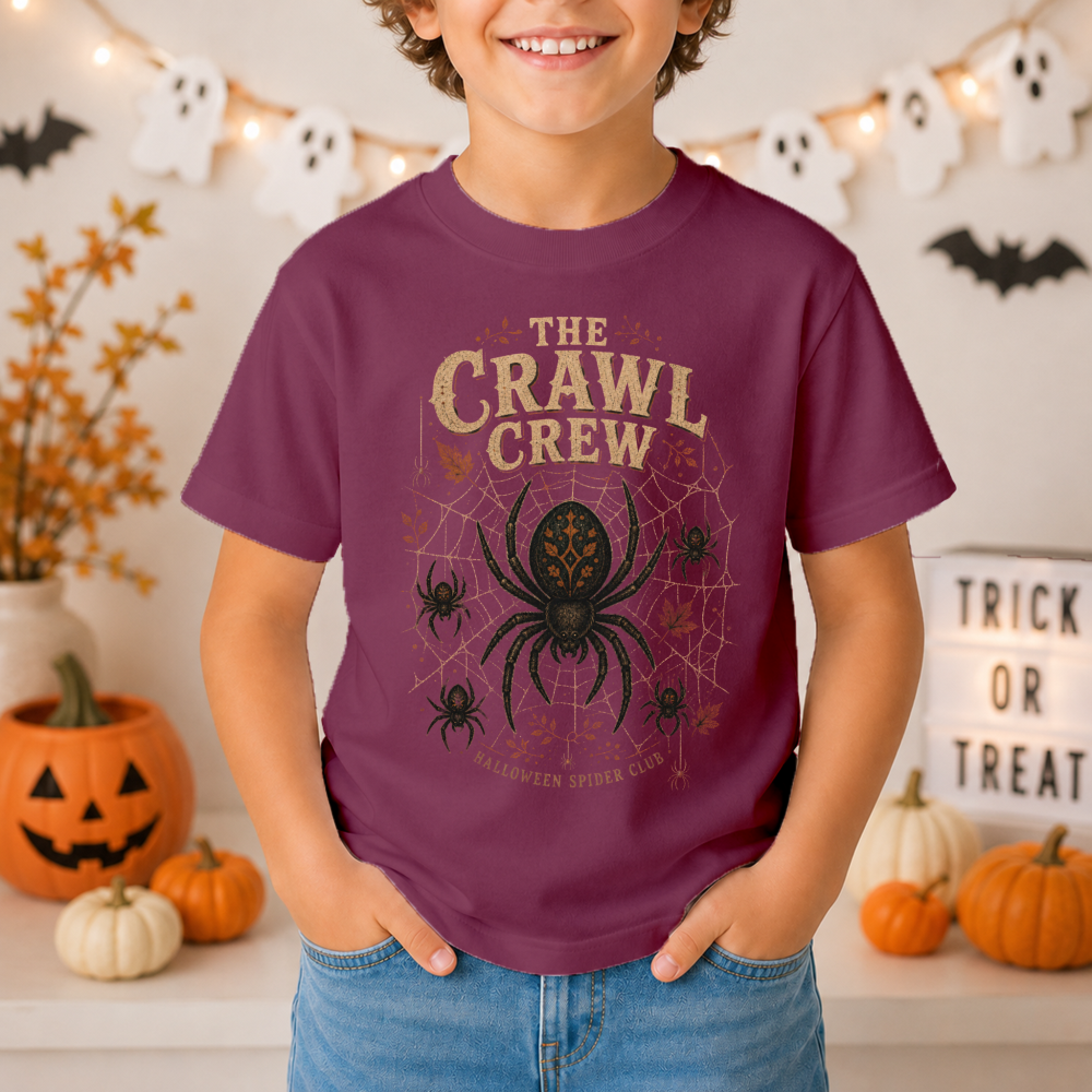 The Crawl Crew Vintage Spider Youth T-Shirt