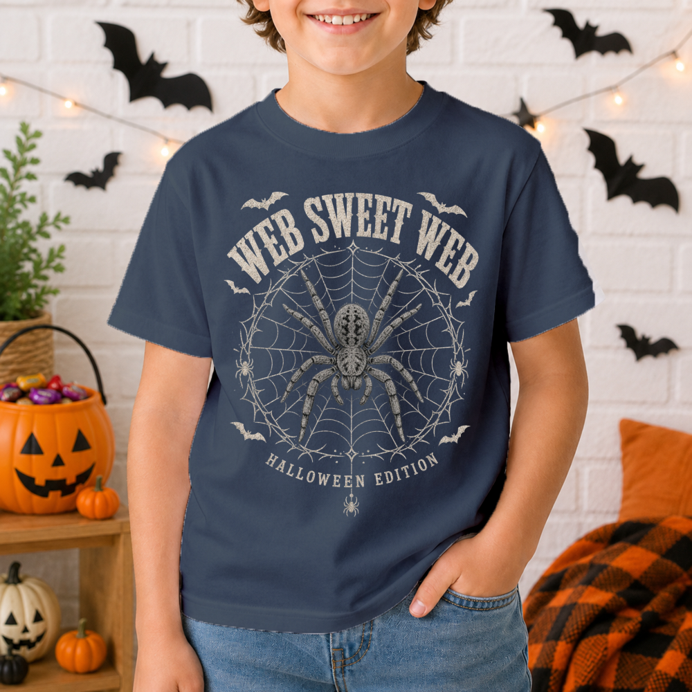 Web Sweet Web Vintage Spider Youth T-Shirt