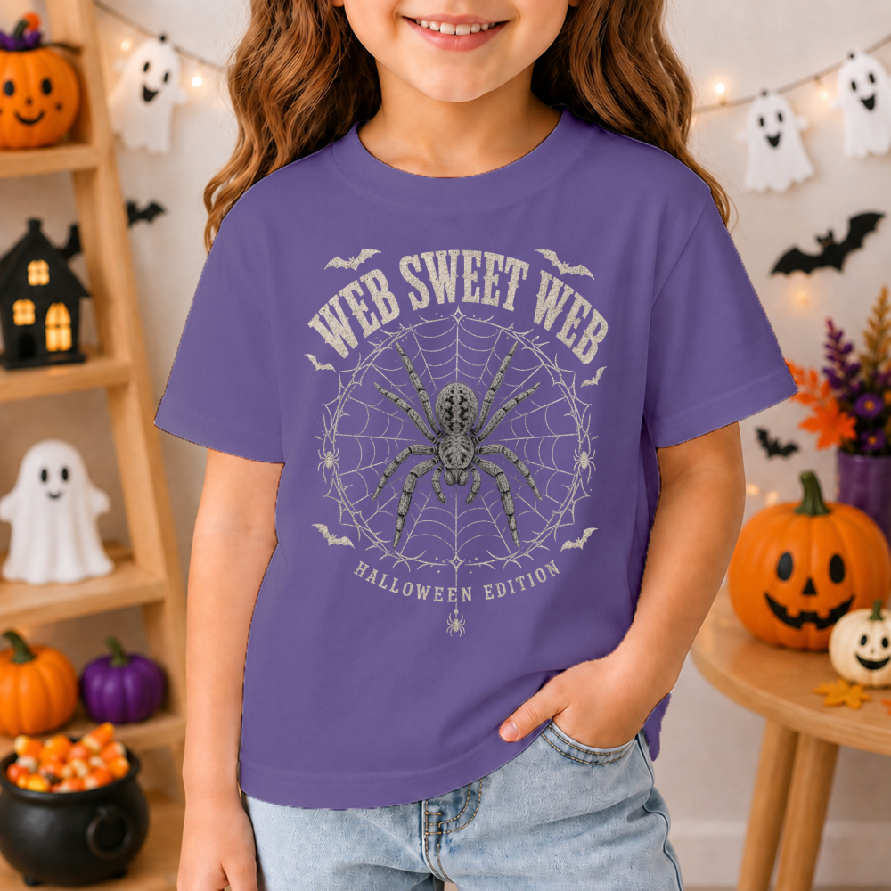 Web Sweet Web Vintage Spider Youth T-Shirt