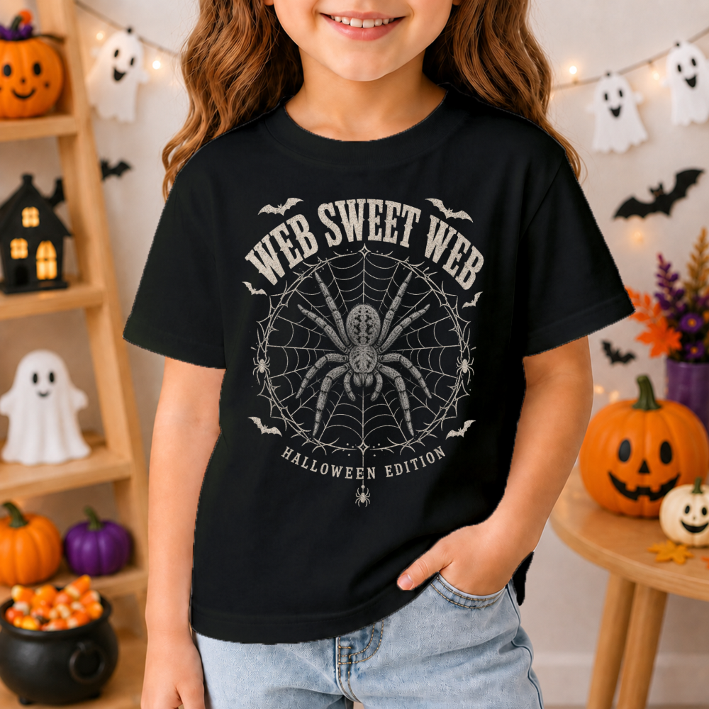 Web Sweet Web Vintage Spider Youth T-Shirt