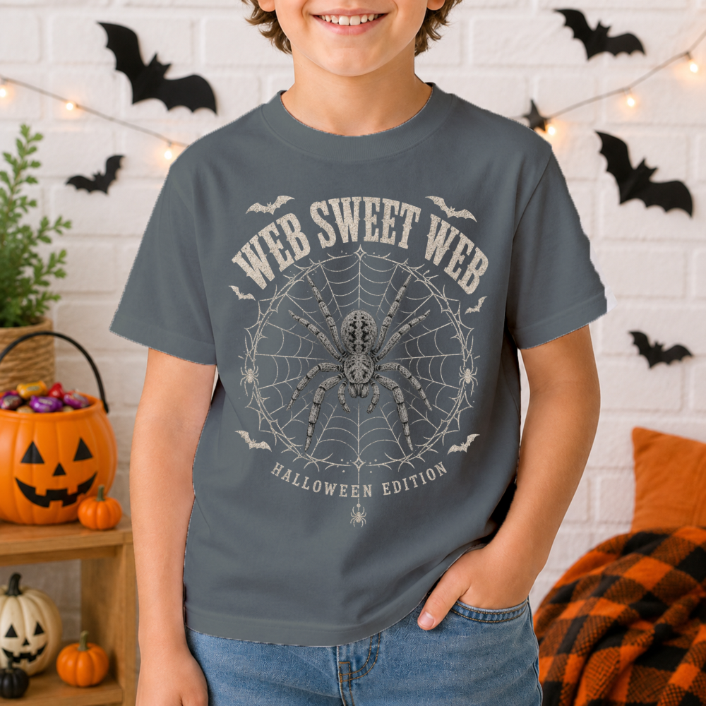 Web Sweet Web Vintage Spider Youth T-Shirt