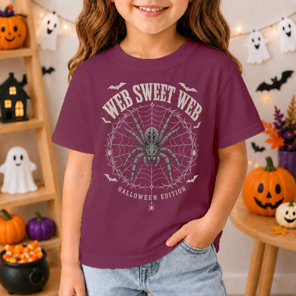 Web Sweet Web Vintage Spider Youth T-Shirt