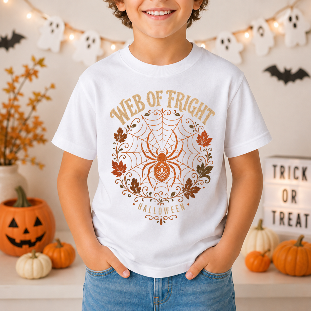 Web of Fright Spider Youth T-Shirt