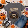 Haunted Harvest Spider Web Dark Heather Youth T-Shirt