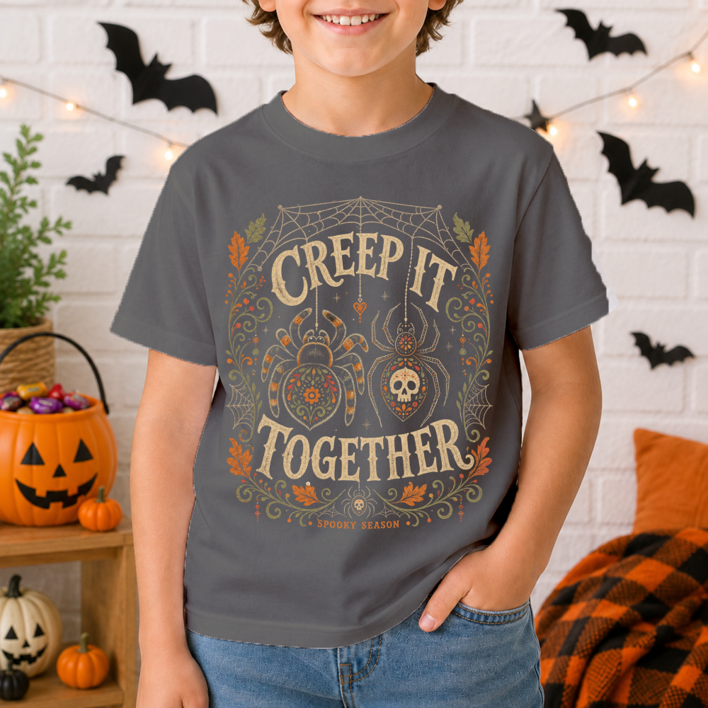 Creep It Together Retro Spider Youth T-Shirt