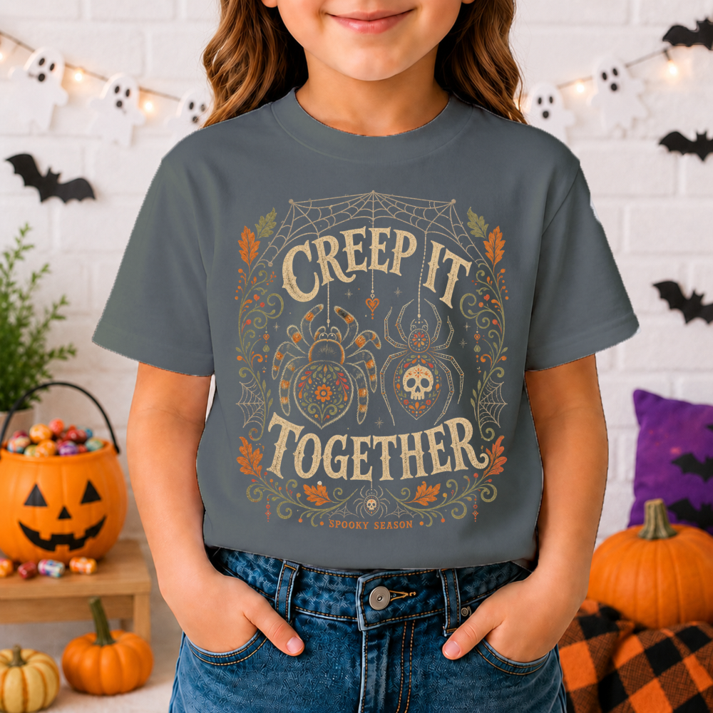 Creep It Together Retro Spider Youth T-Shirt