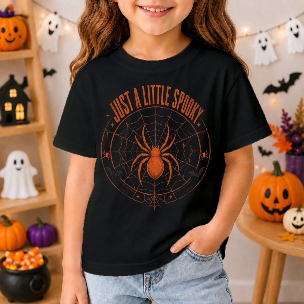 Just a Little Spooky Spider Youth T-Shirt