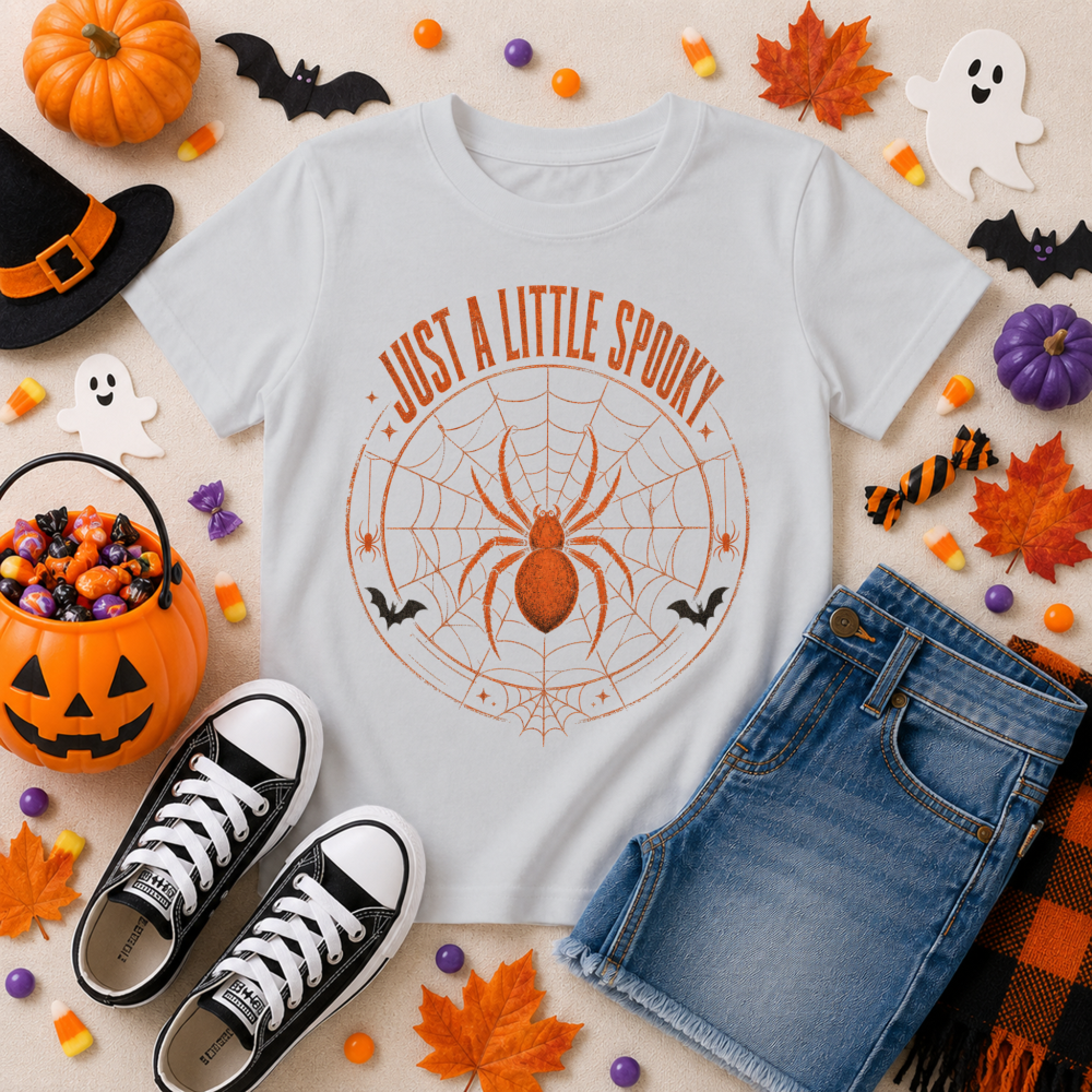 Just a Little Spooky Spider Youth T-Shirt