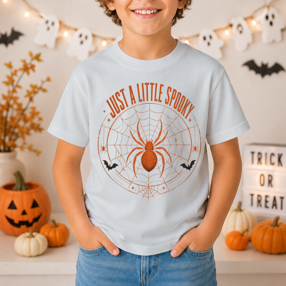 Just a Little Spooky Spider Youth T-Shirt