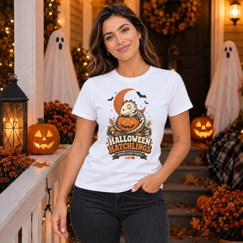 Cartoon Halloween Dinosaur T-Shirt