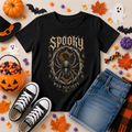 Spooky Web Society Gothic Spider Black Youth T-Shirt