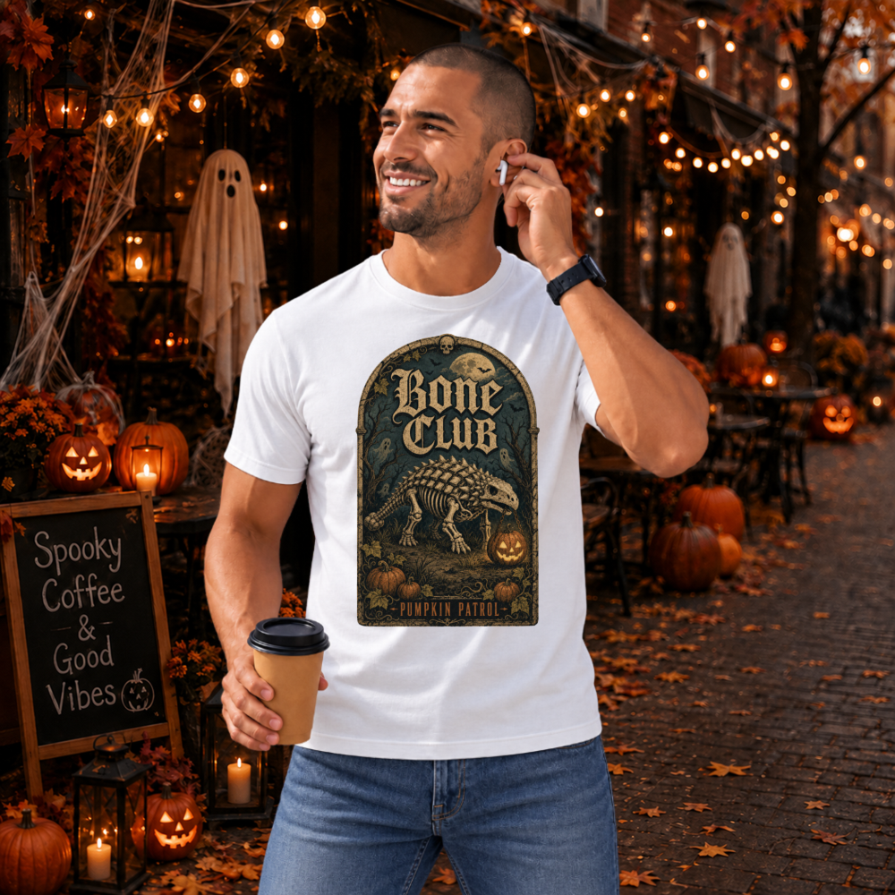 Bone Club Pumpkin Patrol Dino T-Shirt