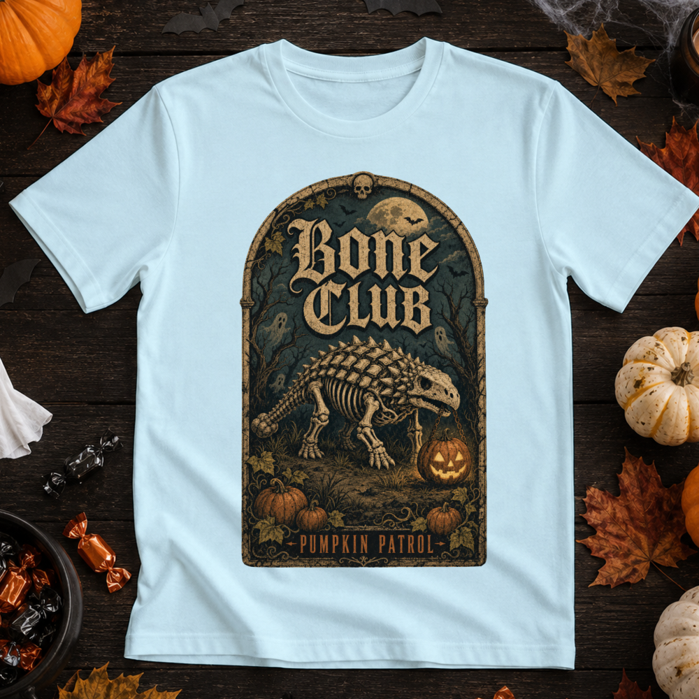Bone Club Pumpkin Patrol Dino T-Shirt