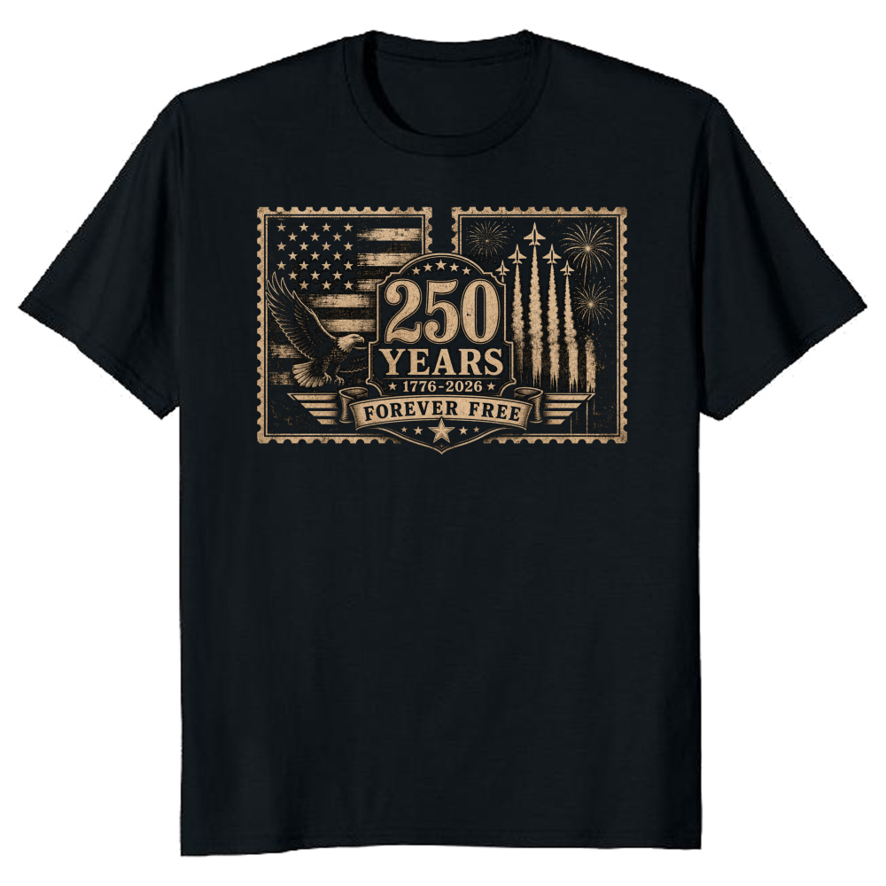 Basic Patriotic American Flag Graphic T-Shirt
