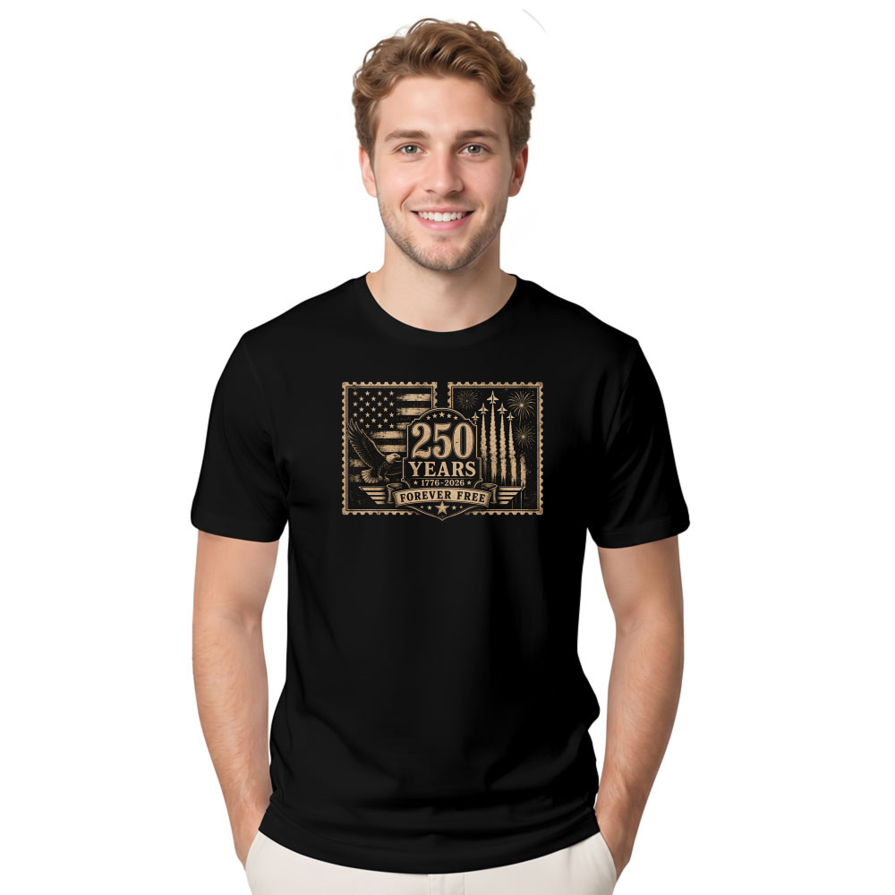 Basic Patriotic American Flag Graphic T-Shirt