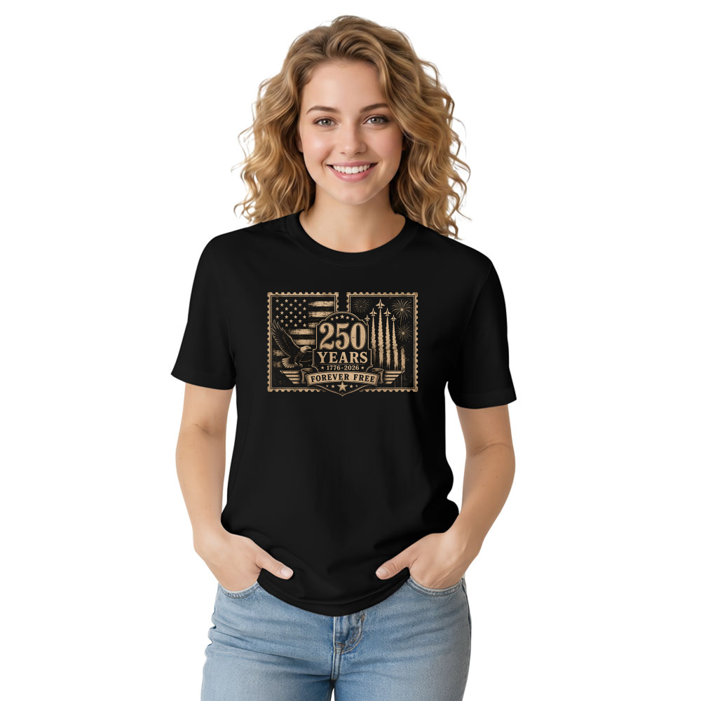 Basic Patriotic American Flag Graphic T-Shirt