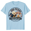 Cute Cartoon Bald Eagle, 4th Of July American Flag Merica USA 250 Years Still Free Funny Red White Blue Celebration T-Shirt