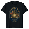 250 Year Of Freedom Patriotic Floral Graphic T-Shirt