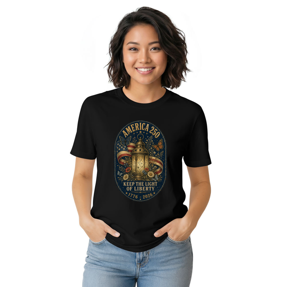 250 Year Of Freedom Patriotic Floral Graphic T-Shirt