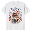 Patriotic Cat Graphic T-Shirt