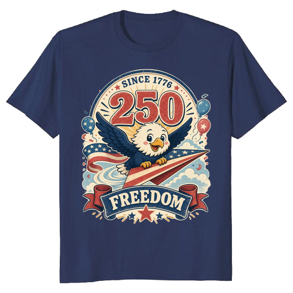 Cute Cartoon Eagles Graphic T-Shirt
