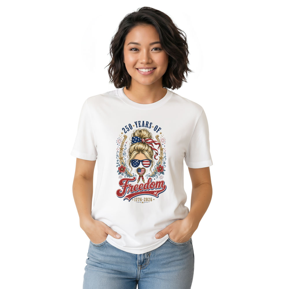 Girly Patriotic Graphic T-Shirt