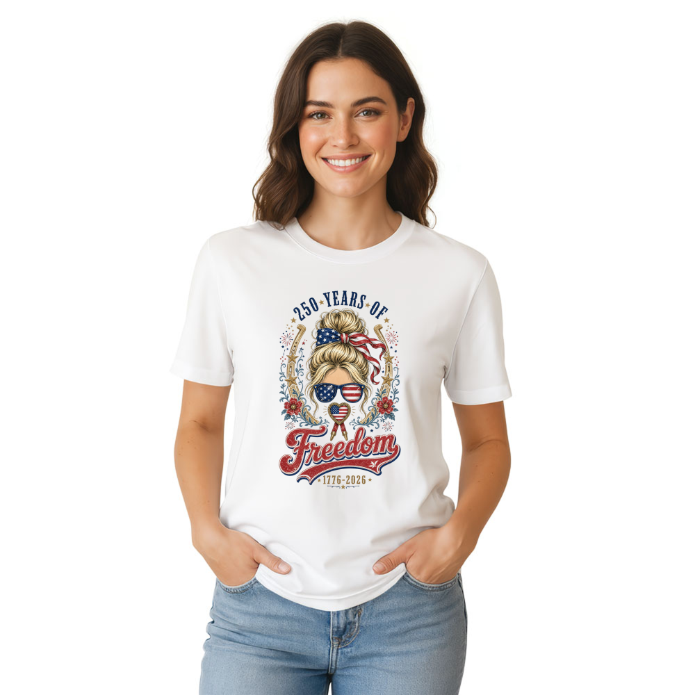 Girly Patriotic Graphic T-Shirt