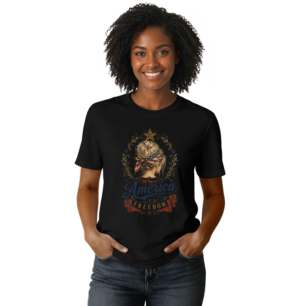 Patriotic Girly Americana Graphic T-Shirt