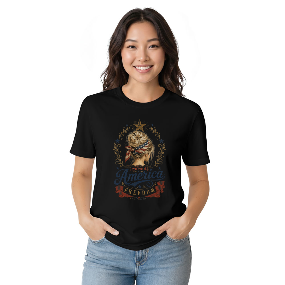 Patriotic Girly Americana Graphic T-Shirt