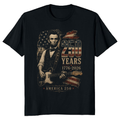 Retro Abraham Lincoln Playing Guitar Graphic T-Shirt
