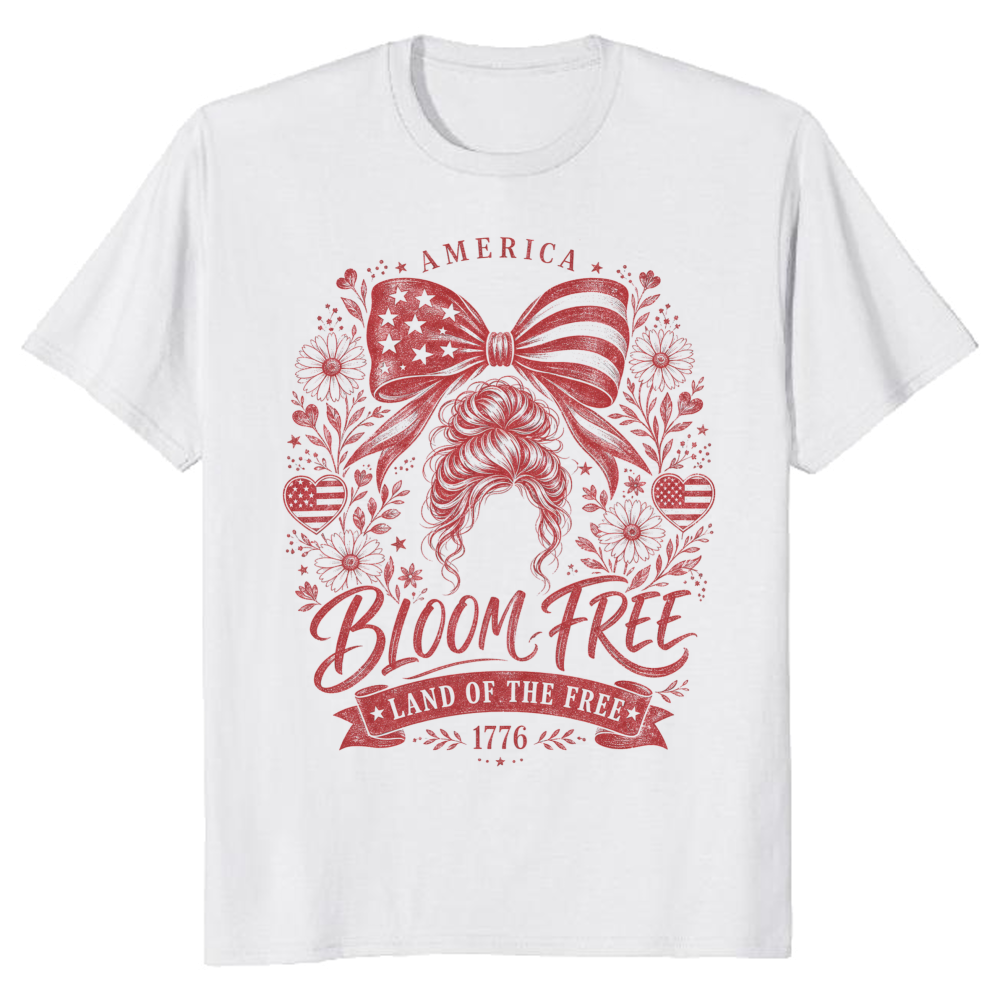 Girly Patriotic Graphic T-Shirt