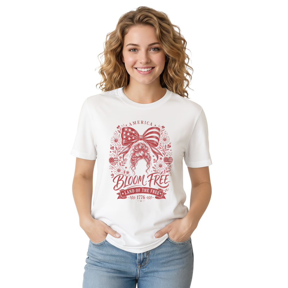 Girly Patriotic Graphic T-Shirt