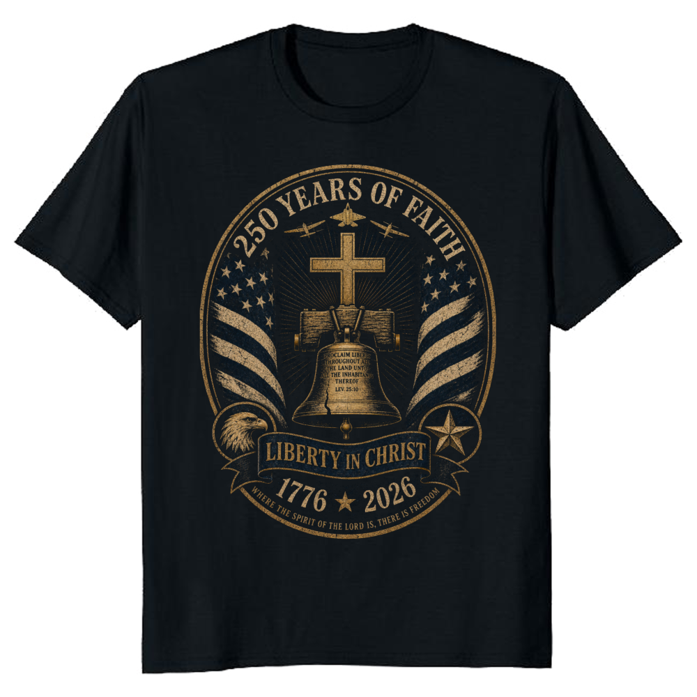 Patriotic Cross Graphic T-Shirt