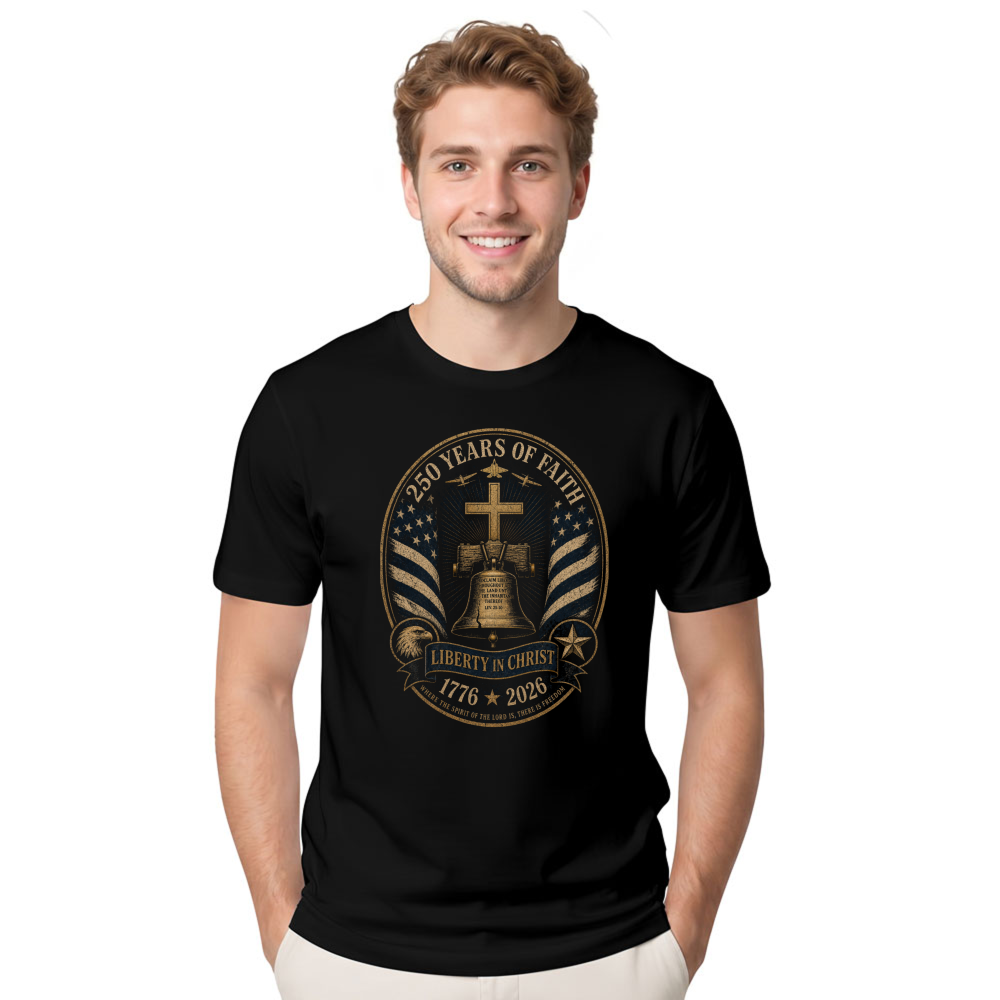 Patriotic Cross Graphic T-Shirt