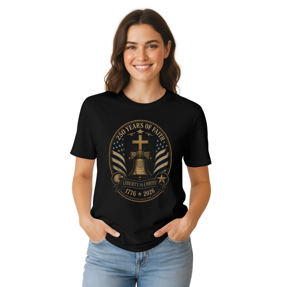 Patriotic Cross Graphic T-Shirt