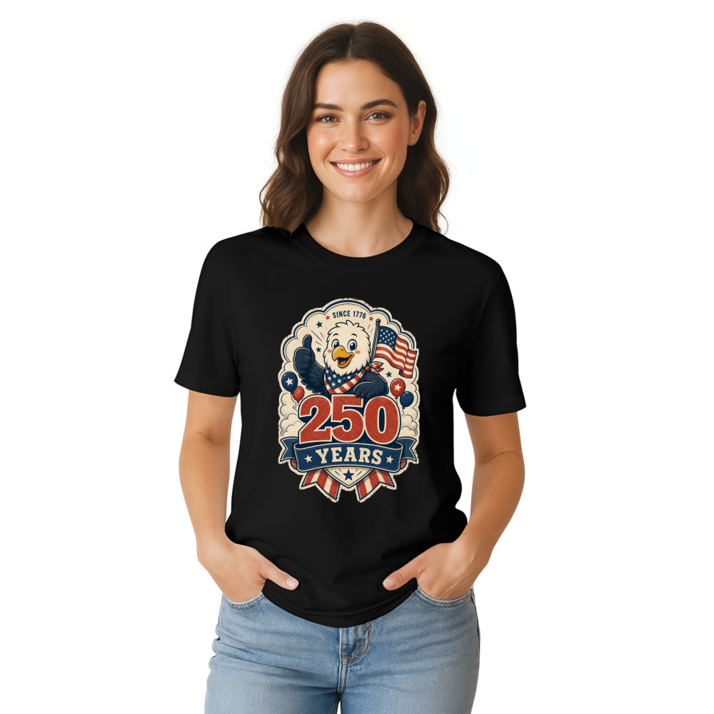 Cute Cartoon Eagles Graphic T-Shirt